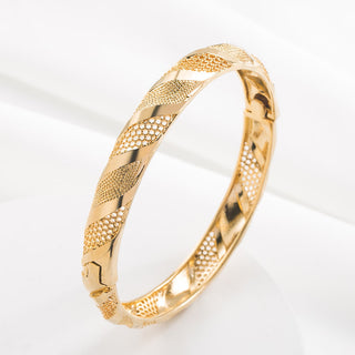 Buy 30783-style Special-interest Design Copper Plated Gold Bracelet For Women