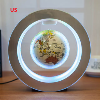 Buy white-english-us Round LED World Map Floating Globe Magnetic Levitation Light Anti Gravity Magic