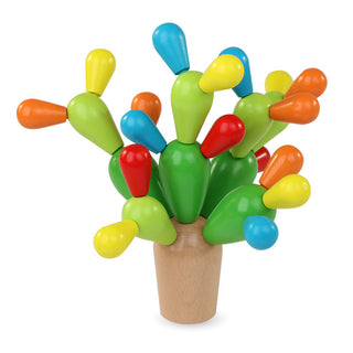 Buy verdant Early Education Wooden Balancing Cactus Toy Removable Building Blocks for Baby Kids Developmental Intelligence Toy