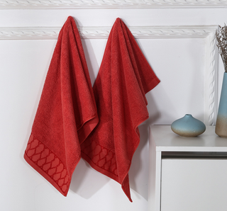 Buy bullet-red Adult Thickening Wash Towel