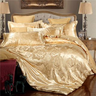 Buy gold Four-piece jacquard set