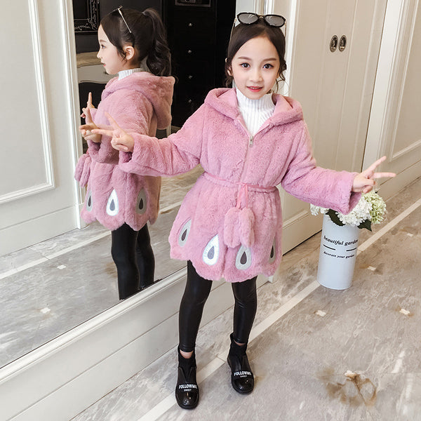 Children's thick fur coat