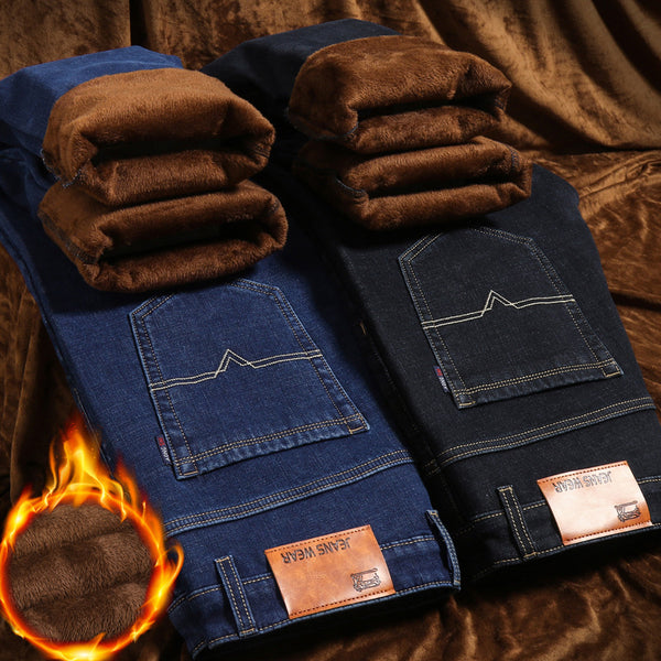 Thickened Warm And Velvet Casual Men's Jeans