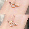 Female Necklace Rose Gold Angel Little Wing