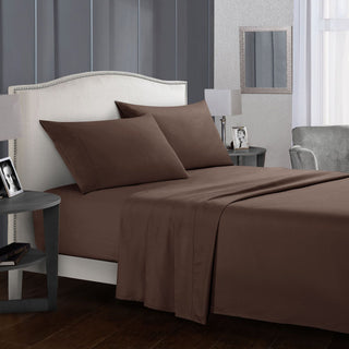 Buy brown Four-piece bed sheet set