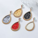 Creative Retro Alloy Diamond Colorful Crystals Earrings For Women