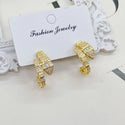 Zircon Spirit Snake Earrings Advanced Design Sense Niche Temperament Female