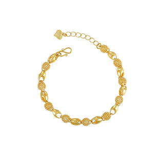 Buy golden Alloy Gold-plated Beads Hollow Glossy Exquisite Bracelet