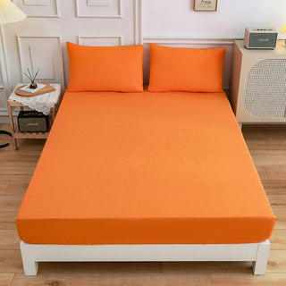 Buy orange Students Cotton Bed Sheets Fitted Sheet Pillow Case