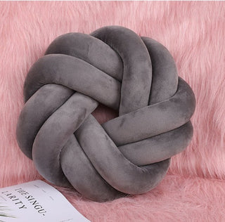 Buy grey Knotted pillow