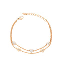 Alloy Gold Plated Heart Bracelet Personality Double Layer Light Luxury And Simplicity Ins