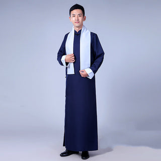 Buy navy-blue-scarf May Fourth Youth Student In Crosstalk Clothing Coat