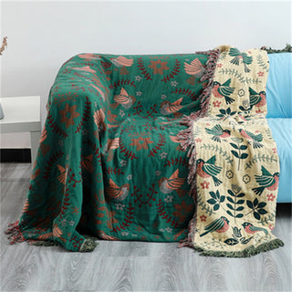 Buy green-bird Bohemian Cotton Four Seasons Sofa Cover Blanket