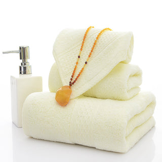 Buy light-yellow Three-piece bath towel set