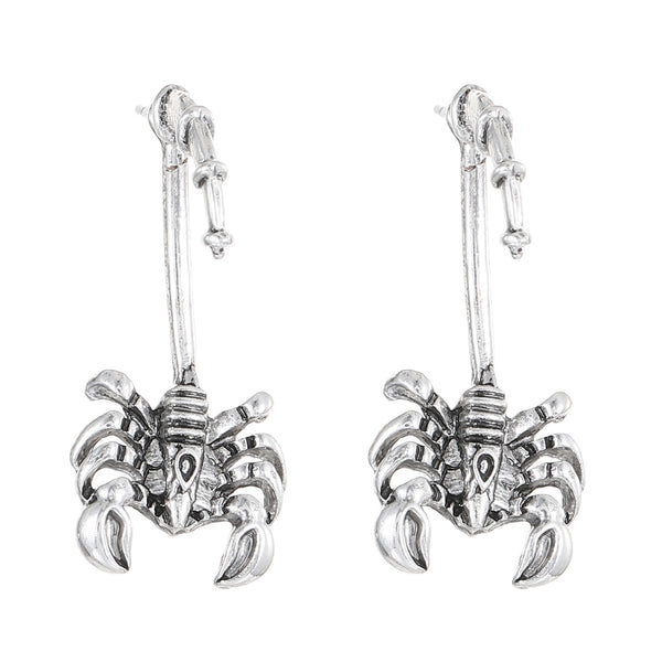 Punk Scorpion Earrings Gothic Hip-hop Style Creative Personality Alloy Ear Clip And Ear Hook Jewelry