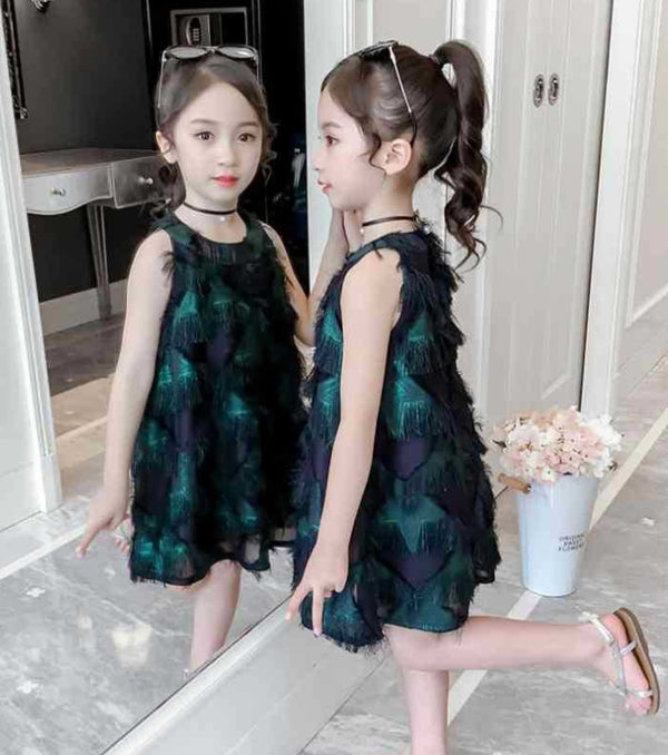 Girls Feather Love Dress