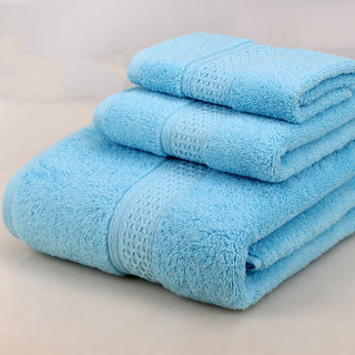 Buy sky-blue Set of 3 Hotel Home Towel