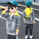 Boy's Denim Jacket Spring Autumn Hoodie