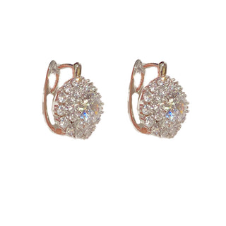 Buy silver-zircon-earrings Super Shiny Small And Versatile Earrings