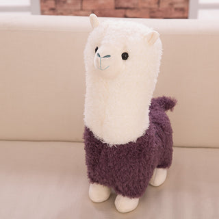 Buy purple Creative Animal Toy Sheep Cashmere Wool Pillow Doll Cute Dolls Doll Birthday Gift Horse Alpaca