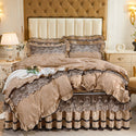 Detachable Bedding Four-piece Duvet Cover Bed Skirt