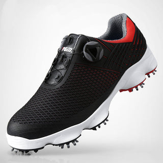 Spinning lace golf shoes