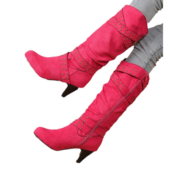 Cowboy Boot Casual Zipper Shoes For Women