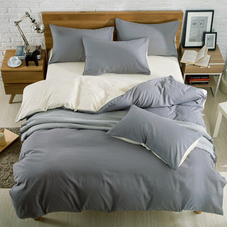 Buy silver-grey Brushed plain bedding