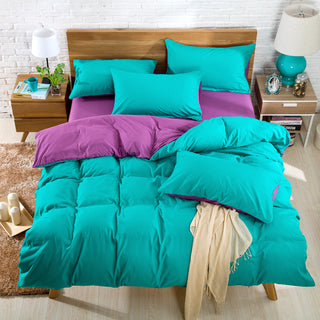 Buy lake-green Brushed plain bedding