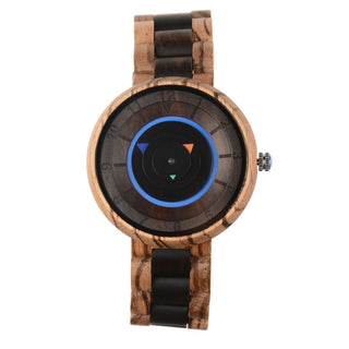 Buy ebony-between-zebras No Pointer Concept Quartz Watch Casual Personality Wood