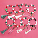 Christmas Silicone Beads Key Pendants Bracelet