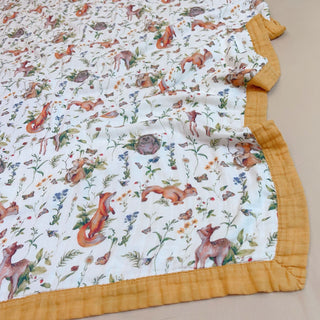 Buy animal-flowers Summer Air Conditioning Blanket Bamboo Cotton Four-layer Yarn Single Child Cool Feeling Quilt Thin Blanket