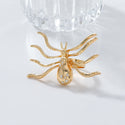 Exaggerated Alloy Gold Spider Pendant Necklace