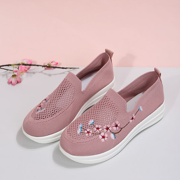 Women Flowers Embroidery Shoes