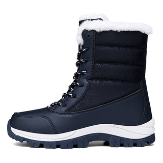 Buy dark-blue Velvet Warm Cotton Snow Boots High Cotton-padded Shoes