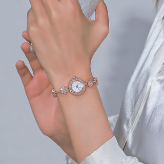 Buy rose-gold-small-flower-watch Women&#39;s Diamond All-match Bracelet Watch