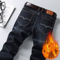 Men's Jeans Autumn And Winter Loose Straight Tube Plush