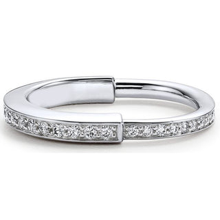 Buy silver Women&#39;s Fashion Narrow Full Diamond Ring