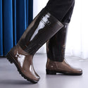 Men's Knee-high Rain Boots Non-woven Jelly Non-slip Wear-resistant