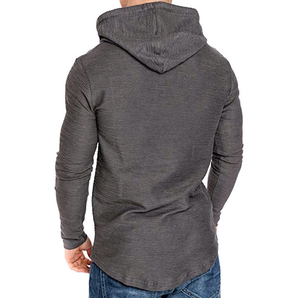 Men Casual Long Sleeve Slim Tops Hoodie