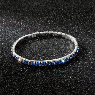 Buy sky-blue Women&#39;s Full Diamond Single Row All-match Bracelet