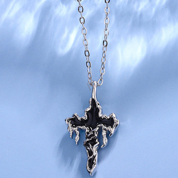 Lava Cross Pendant Cold Women's Necklace