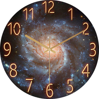 Buy starry-sky28 Glass Living Room Wall Clock Quartz Clock Wall Watch