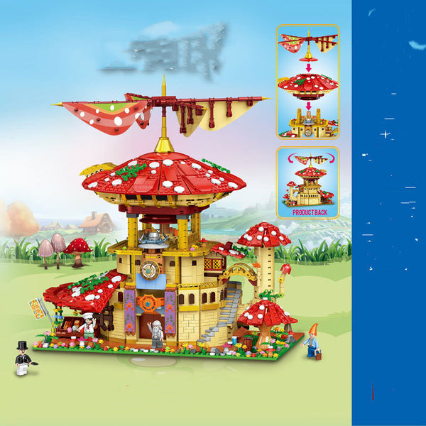 Mushroom Girls' Puzzle Assembled Building Block Toys