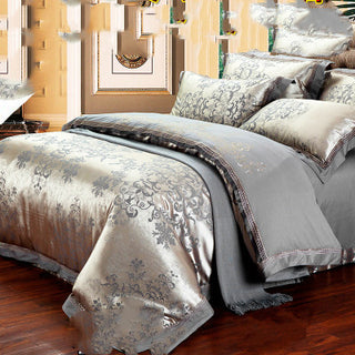 Buy grey Four-piece Bed Full Cotton 1.5m1.8m Linen And Duvet Cover