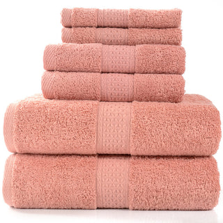 Buy orange 6 Pieces Cotton Towel Set