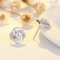 Fashion Zircon Stud Earrings Women's Windmill