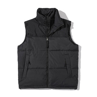 Buy black New Color Matching Men&#39;s Down Leisure Vest Short