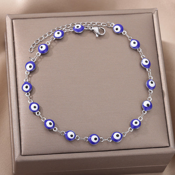 Devil's Eye Anklet Personality Combination Color Eyes Irregular Pearl