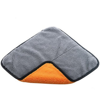 Buy orange-grey Coral fleece car wipe